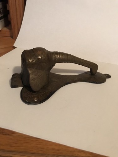 Vintage Solid Brass Elephant Door Knocker - Made in India