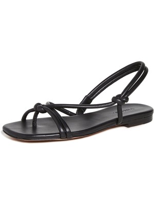 

ВИНС. Женские черные кожаные сандалии Doyle Toe Block Heel Slingback 7,5 м с ремешком на пятке, Черный, H5977L1