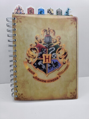 Harry Potter Hogwart Spiral Bound school lined Graph Paper Tab Journal 6.5''x8.5''