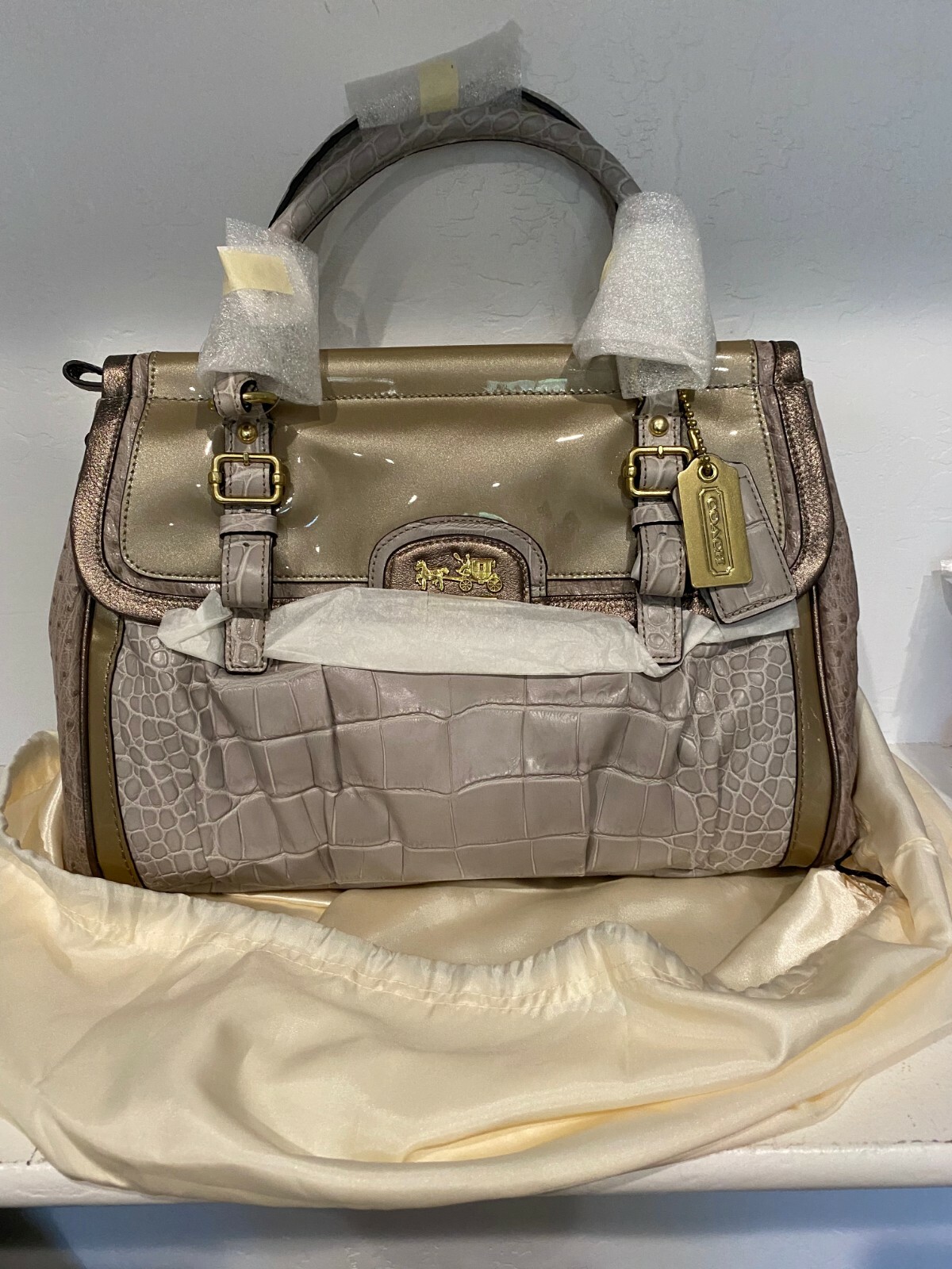 Big size／side gather bag／beige Ultra-light large-capacity tow bag-beige - Shop spring