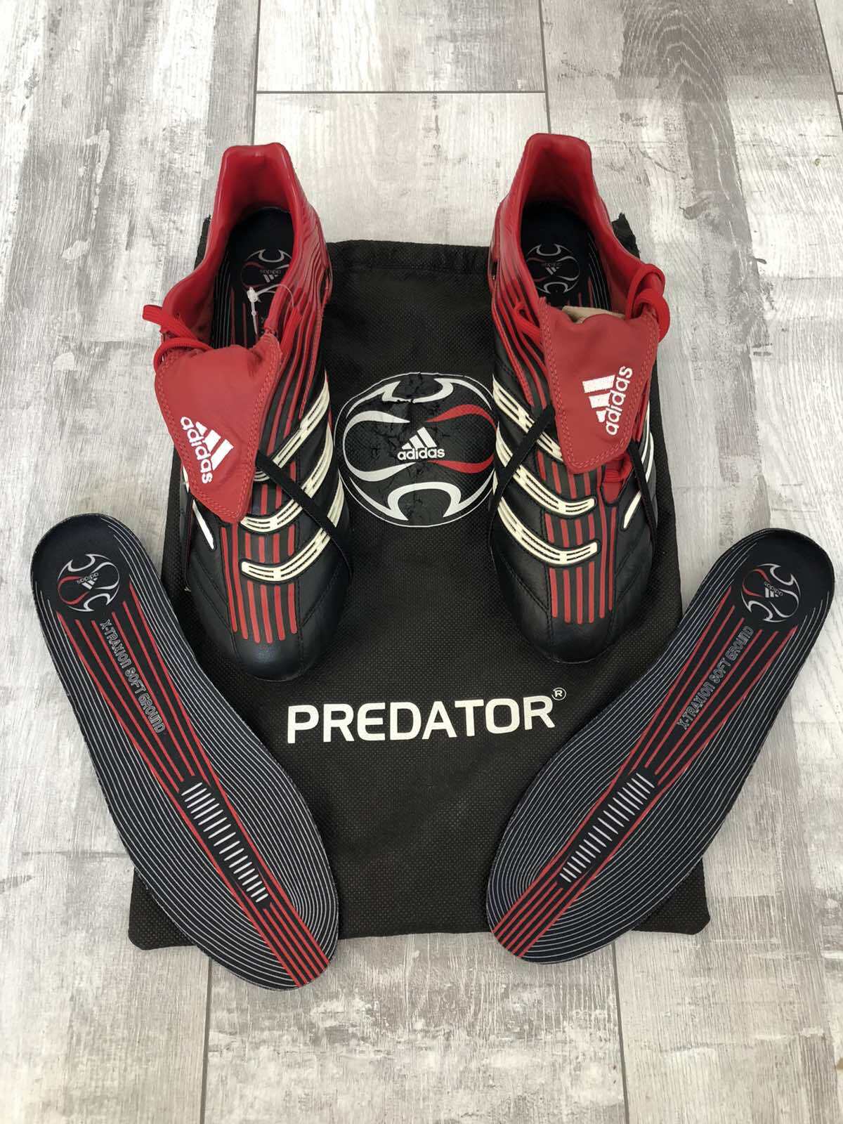 adidas Absolute XTRX SG jp275 黒/赤 Adidas Predator Absolute XTRX SG Football Soccer Cleats US8