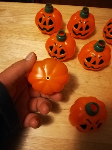 PUMPKIN STRING LIGHT TOPPERS (LOT OF 9) HALLOWEEN DESIGN