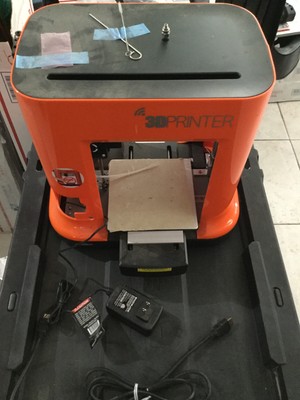 XYZprinting da Vinci mini w Compact Orange 3D Printer sold as is READ!