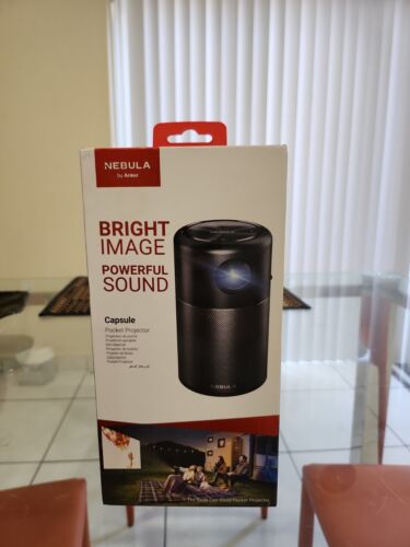 NEBULA Anker Capsule, Smart Wi-Fi Mini Projector, Black, 100 NEBULA Anker Capsule, Smart Wi-Fi Mini Projector, Black, 100