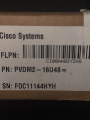 CISCO PVDM2-48U64  48-CHANNEL to 64 Channel Factory Upgrade DSP VOICE FAX CARD