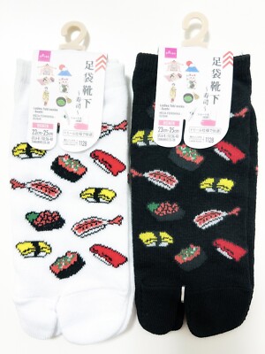 Women's tabi-style socks 2 Sushi pair set, brand new unused 23-25cm From Japan
