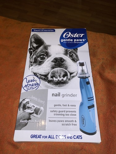 Oster Gentle Paws Less Stress Pet Nail Grinder 2 Speed Open 
