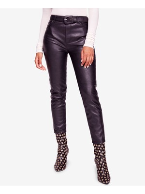 

Женские черные прямые брюки с поясом FREE PEOPLE, талия 26, Черный, F18P01902