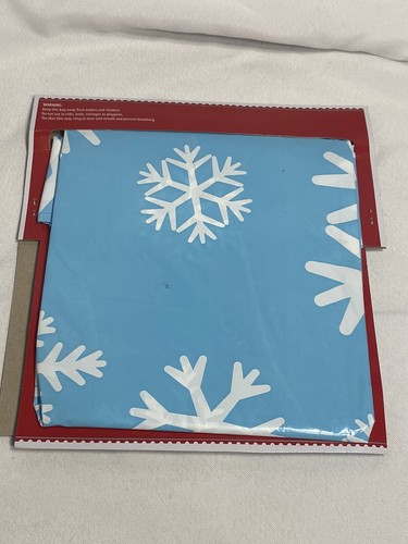 holiday time bike bag gift bag blue snowflakes 42 x 18 x 80 inches