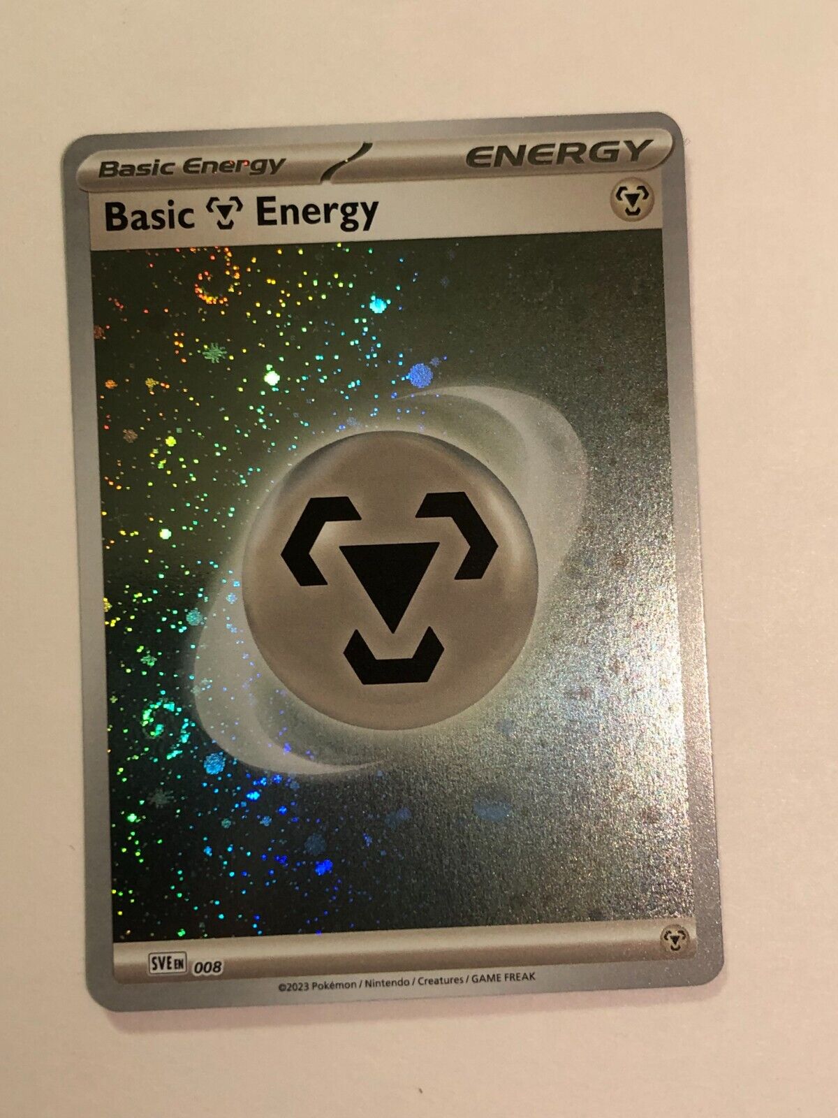 Pokemon Card 151 SVE Holographic Metal Energy w 3 Swirl 008 Pokemon Card 151 SVE Holographic Metal Energy w 3 Swirl 008