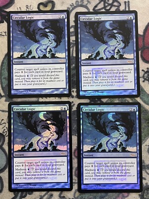 4x MTG Circular Logic Foil Friday Night Magic Promo Magic The Gathering Playset