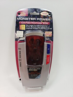 Monster Cable AV200 Audio Video PowerCenter Surge Suppressor Free Shipping