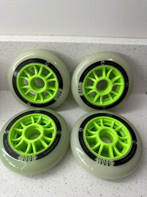 SET OF 4 Boom Atom Wheels Outdoor Inline Speed Wheels 100 Xfirm