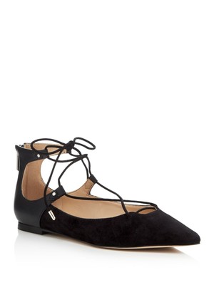 

SAM EDELMAN Женские черные кожаные туфли на ремешках с заклепками Rosie и острым носком, размер 7,5 м, Черный, E4899L1