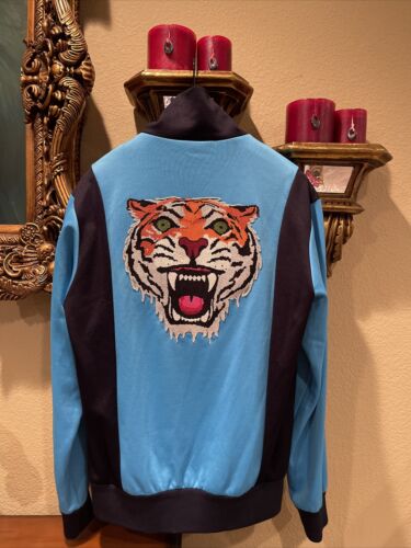100% Authentic GUCCI Blue Tiger Patch Technical Jersey 100% Authentic GUCCI Blue Tiger Patch Technical Jersey