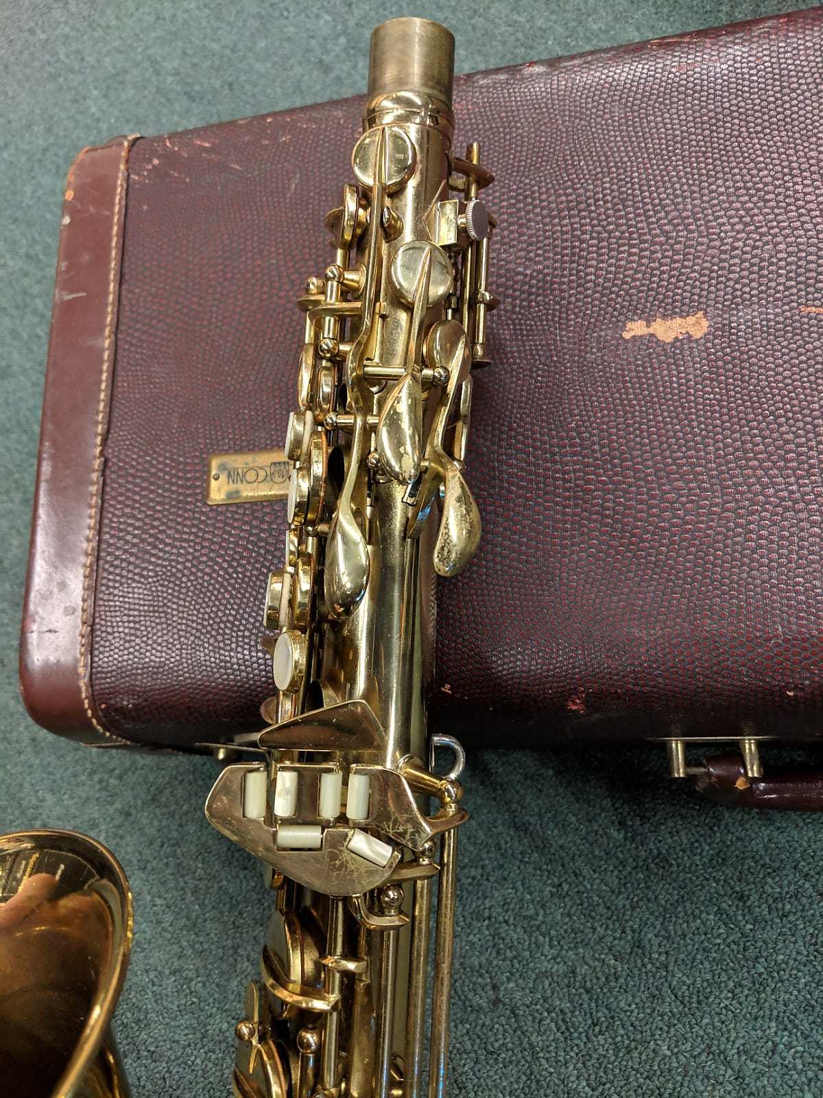 1953 Conn 6M Lady In The Window Alto Saxophone With Under Neck Octave Key