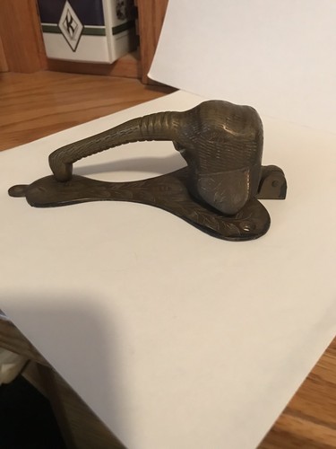 Vintage Solid Brass Elephant Door Knocker - Made in India