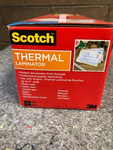 Scotch thermal laminator And Scotch Thermal Laminator Pouches & 8” Scissors New!