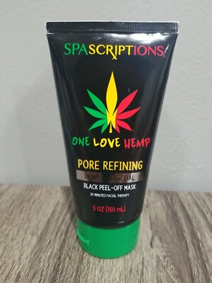 SPASCRIPTIONS ONE LOVE HEMP - HEMP + CHARCOAL PORE REFINING BLACK PEEL OF MASK
