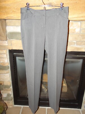 Express Editor Barely Boot Low Rise Straight Through Hip & Thigh Gray Slacks 8R