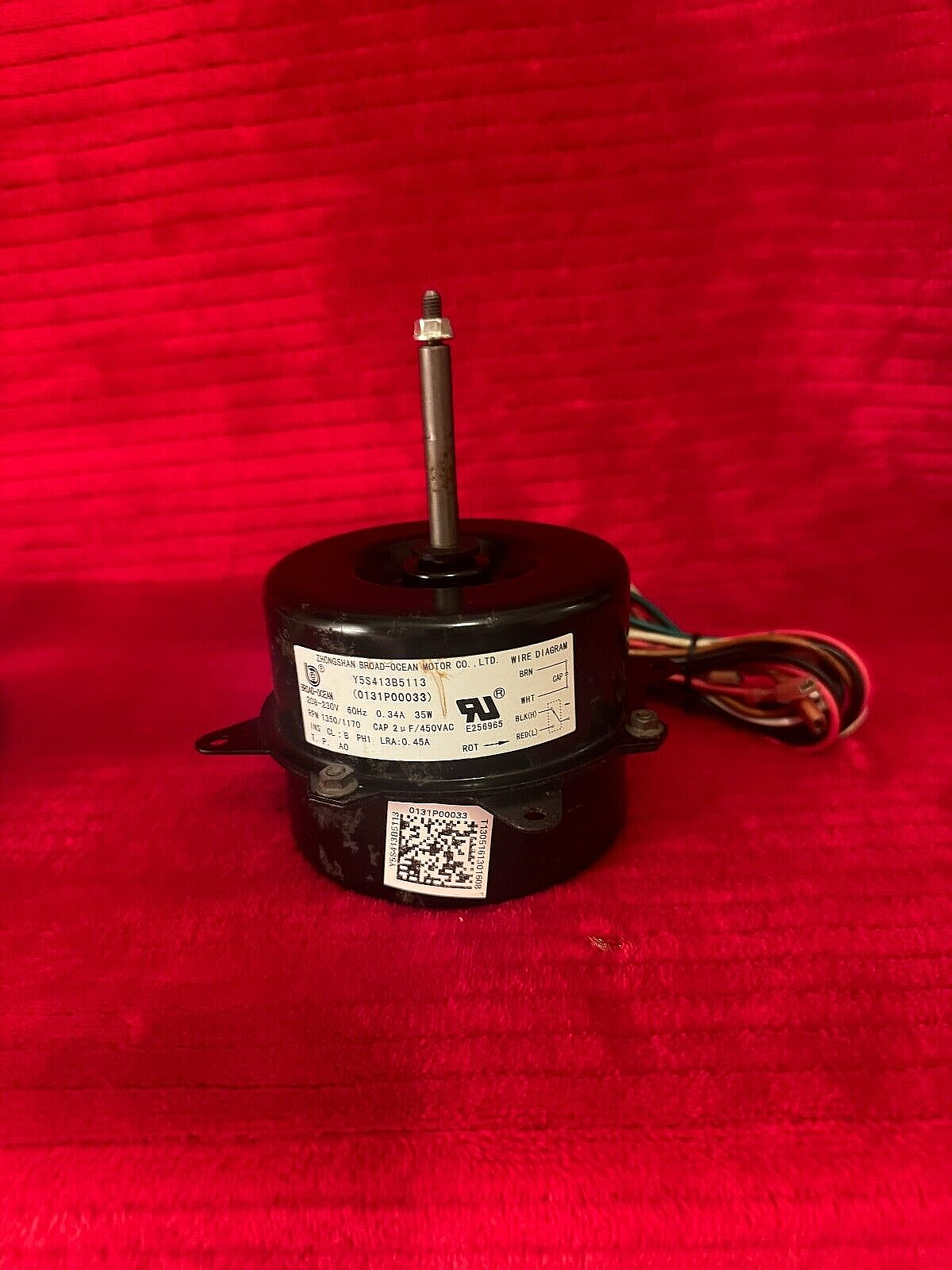 OEM PTAC Outdoor Condenser Fan Motor 230v Fits Zhongshan