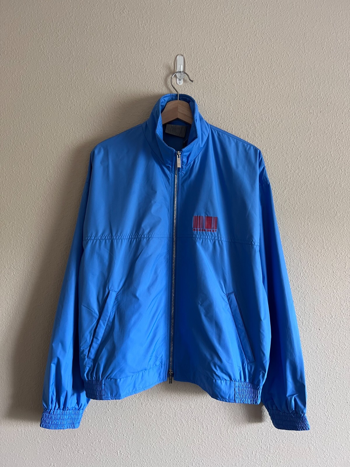 VTMNTS Barcode Track Jacket - Size Large - Blue - Vetements VTMNTS Barcode Track Jacket - Size Large - Blue - Vetements