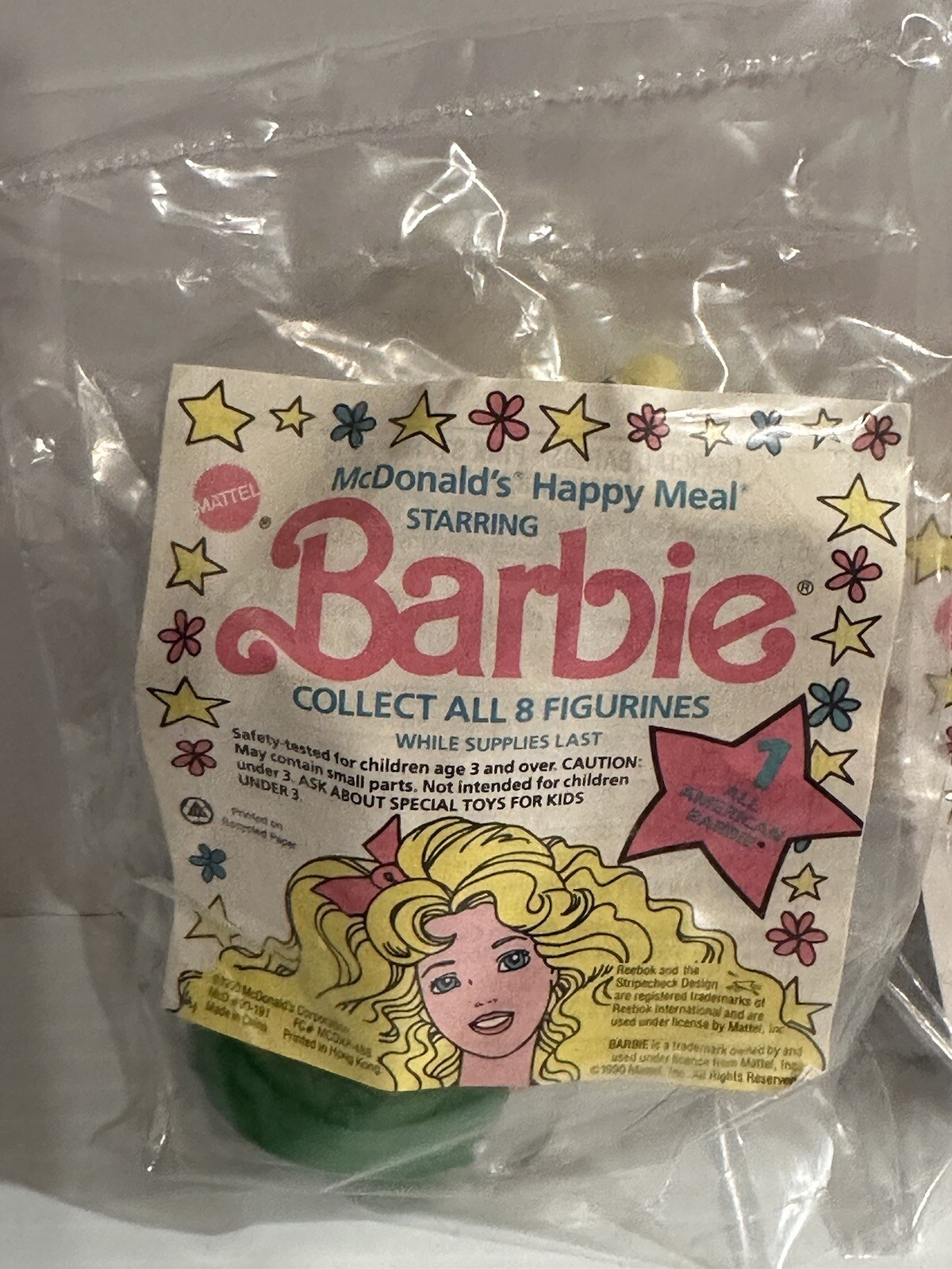 Barbie Mini Figures Happy Meal Toys Sealed Lot of 3 Vintage McDonald's 1990's