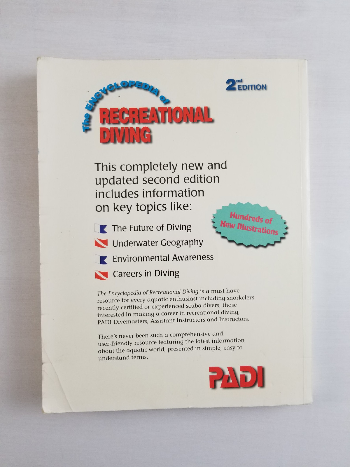 PADI Encyclopedia of Recreational Diving 2nd Edition Scuba Guide Book Paperback