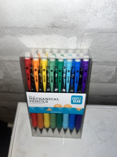 NWT Pen+Gear #2 Comfort Grip Mechanical Pencils 0.7 Mm Lead 24 Pack