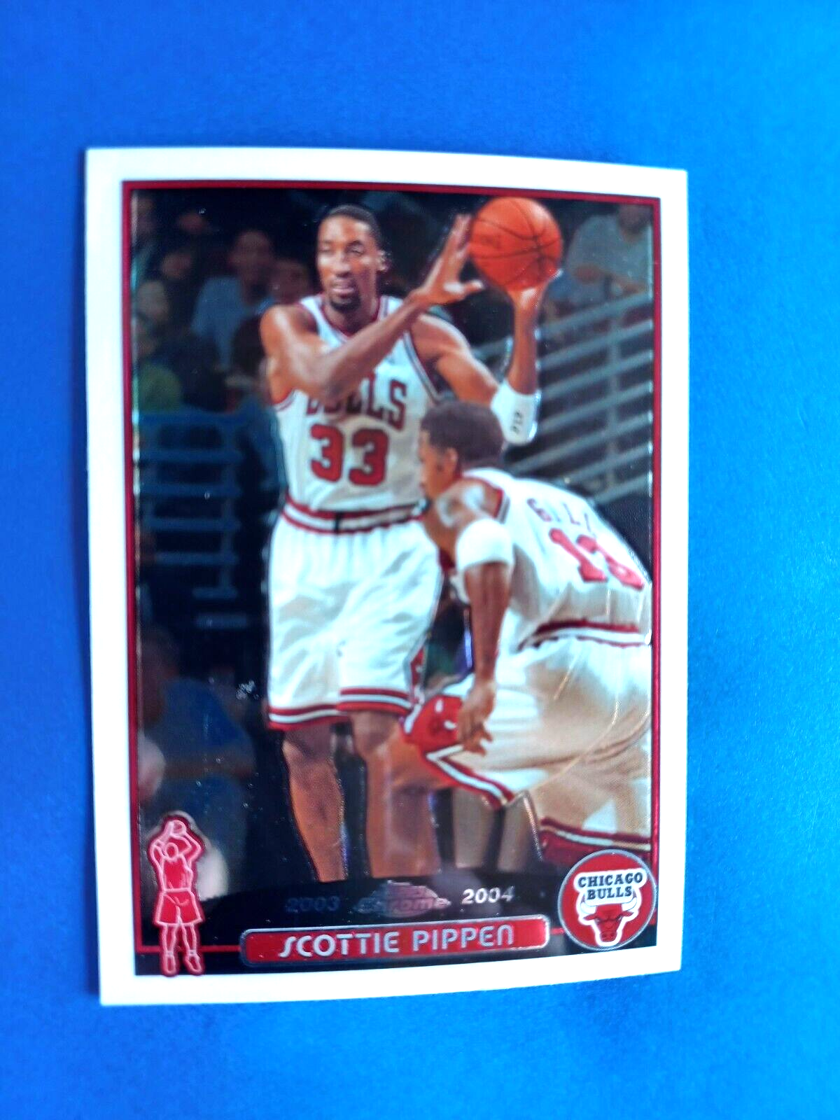 2003-04 TOPPS CHROME SCOTTIE PIPPEN #49 BASE CARD CHICAGO