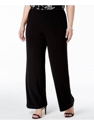 

ALEX EVENINGS Женские черные брюки прямого кроя Wear To Work Plus, Черный, 4351447