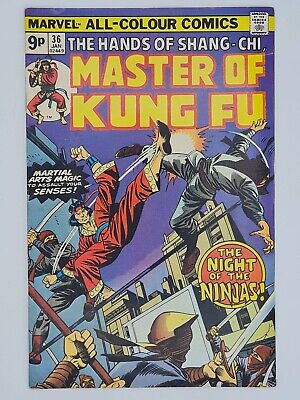THE HANDS OF SHANG-CHI THE MASTER OF KUNG-FU #36 MARVEL COMICS PENCE VARIANT