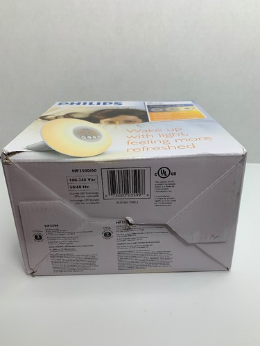 Philips Wake-Up Light Alarm Clock Sunrise Simulation White HF3500