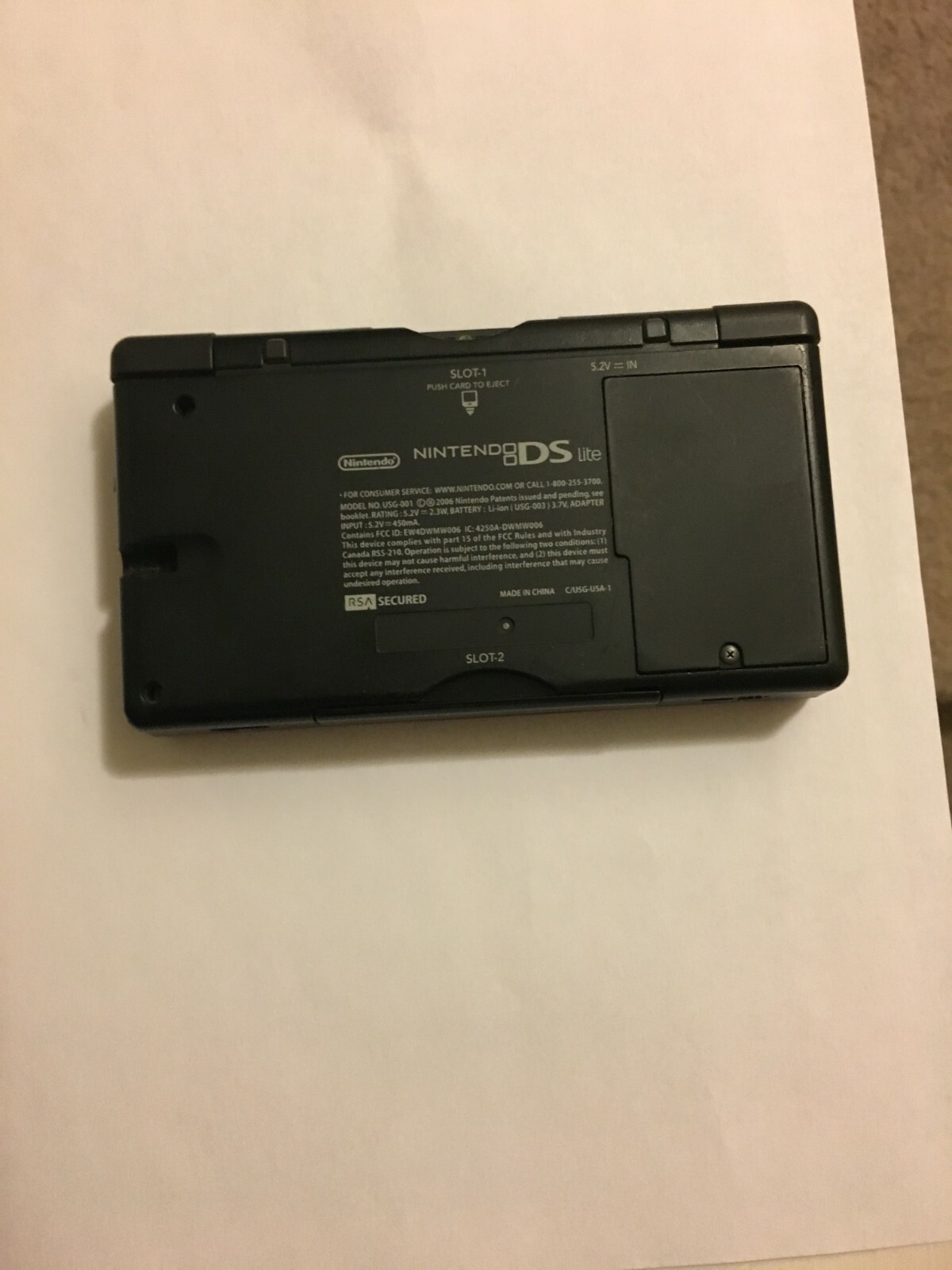 Nintendo DS Lite Console Red/Black - Works with Cracked Hinge (Console Only)