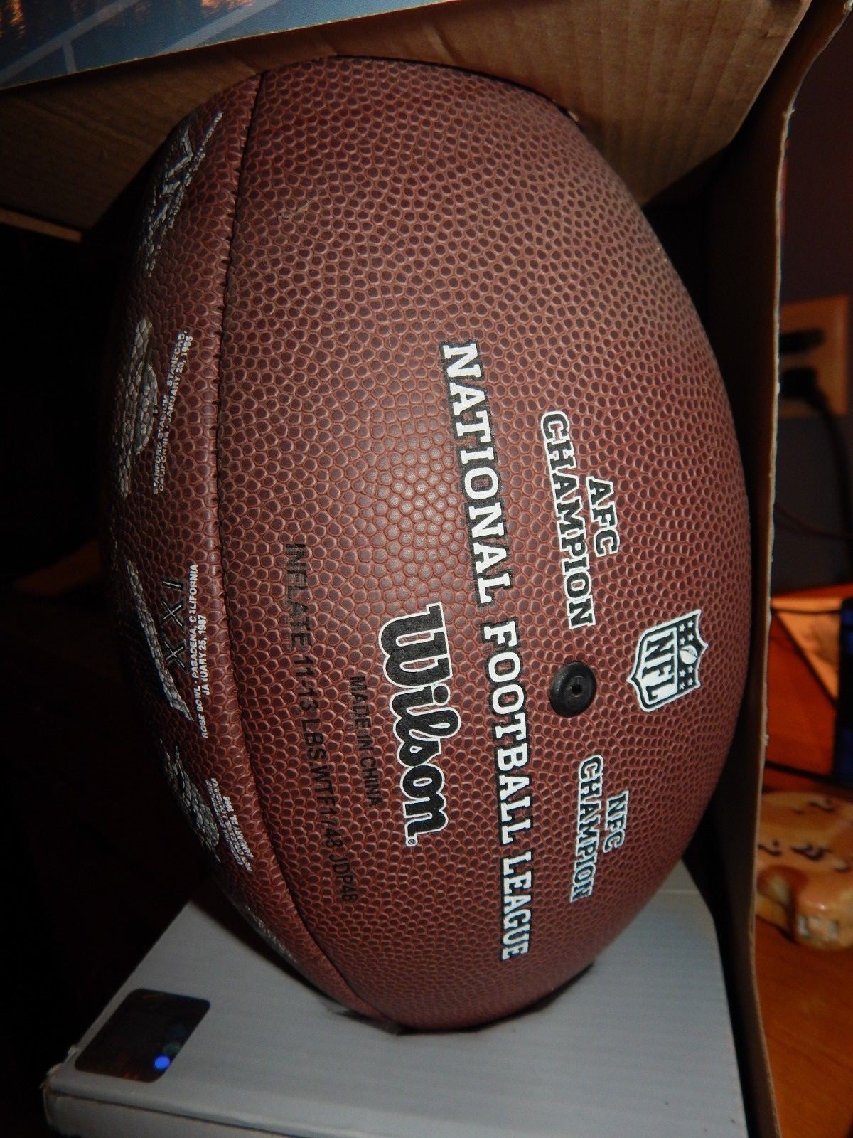 WILSON OFFICIAL SUPER BOWL XLV AUTHENTIC GAMEBALL FOOTBALL,STILL IN BOX