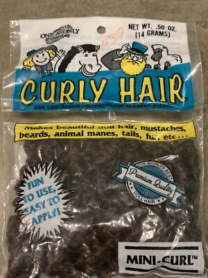 Vintage One & Only Creations Curly Hair Dark Brown Mini Curl For Doll