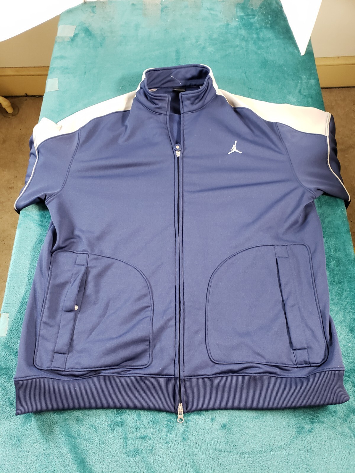 NIKE ジャケット VINTAGE Nike Jacket Sz 2XL XXL Mens Blue Full Zip Jumpman