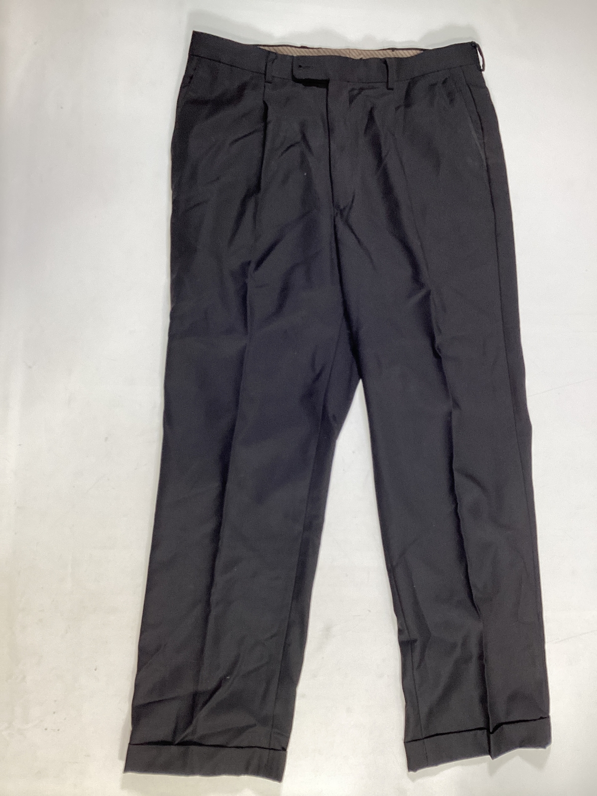 Mens Giorgio Cosani Black Wool Blend Pants Size 34x29 EUC