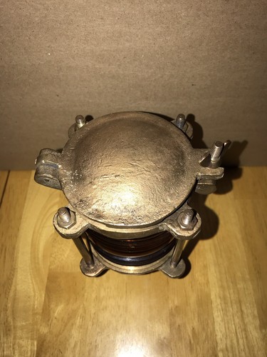 Antique Solid Brass Perkins Anchor Boat Ship Amber Light Old Stock New