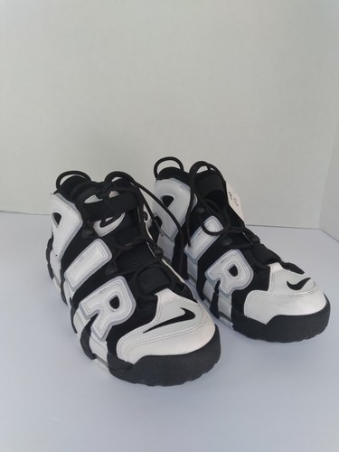 Nike Air More Uptempo Sneakers Basketball Shoes Black White Size