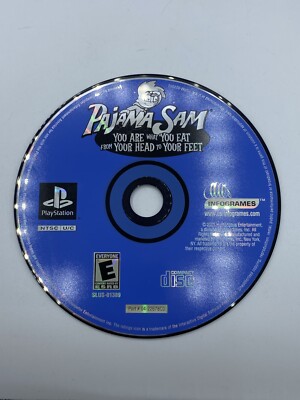 Pajama Sam You Are What You Eat From Your Head To Your Feet PlayStation PS1 Game