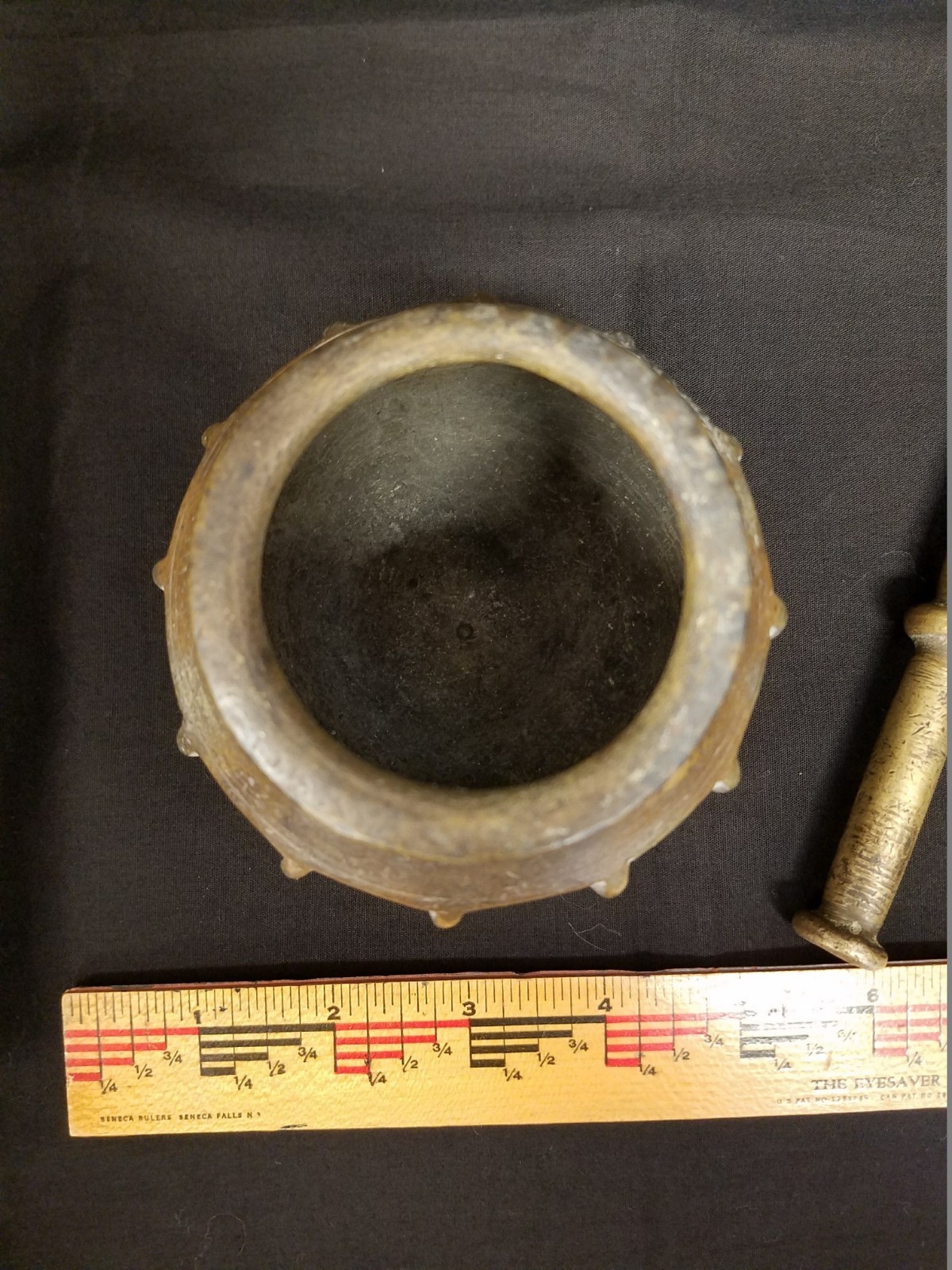 16th Century Bronze Mortar and Pestal Herbal Medical