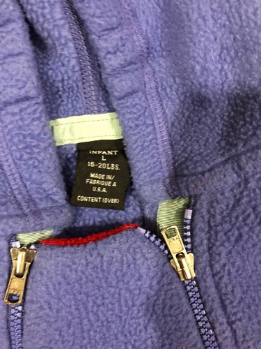 Baby PATAGONIA Bunting Size Large 16/20 Pounds Purple