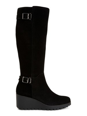 

Женские черные кожаные сапоги на танкетке GIANI BERNINI 1/2 дюйма на платформе Sannaa Toe 9,5 м, Черный, 10011076500