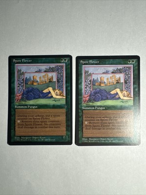 2x Fallen Empires Spore Flower EX Magic Karte Magic The Gathering Mtg