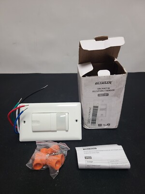 Ecoeler 3-Way 180 Degree Occupancy & Vacancy Sensor Switch YM2108T White New