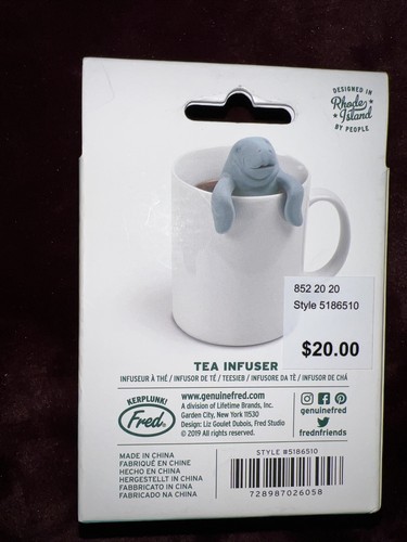 Fred Manatea Tea Infuser Manatee Loose Leaf Leaves Steeper Strainer $20 Ret. NWT