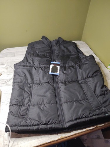Men's Zeroxposur Black Puffer Vest Thermo Cloud  Size L Water Resistant
