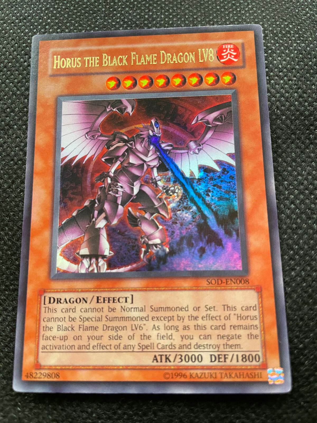 Horus the Black Flame Dragon LV8 - SOD EN008- Ultra Rare