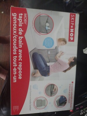 NEW   Skip Hop Grey Baby Moby Bath All-In-One Slip Pocket Elbow Saver & Kneeler